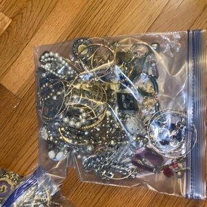 Huge bag of junk jewelry - some wearable some broken